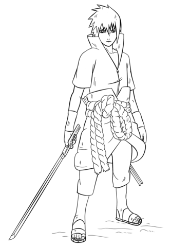 Sasuke Uchiha Coloring Page